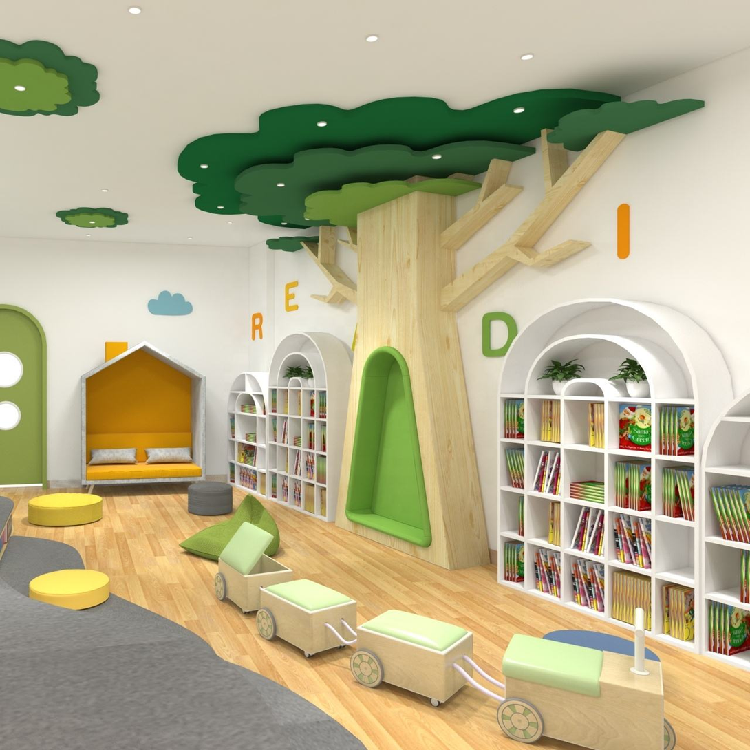 Picture Book Display Chiquitos Kids Tree Bookshelf for Library Reading Room Picture Book Di ...
