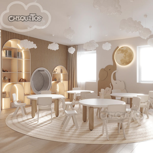 Chiquitos Custom Montessori Bookshelf for Early Learning Center OEM Wooden Book Display Rack for Kids