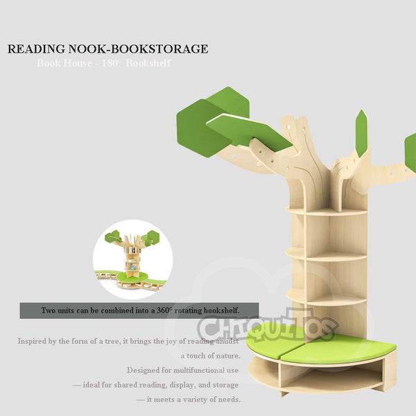 Chiquitos Montessori Double-sided Bookshelf for Kindergarten Early Learning Toddlers Adjustable   Multi-functional Storage Shelf