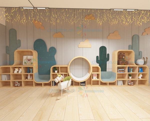 Chiquitos Childrens Reading Room Furniture Set Wooden Bookshelves Kids Library Furniture Kids Study Area Bookshelf Set
