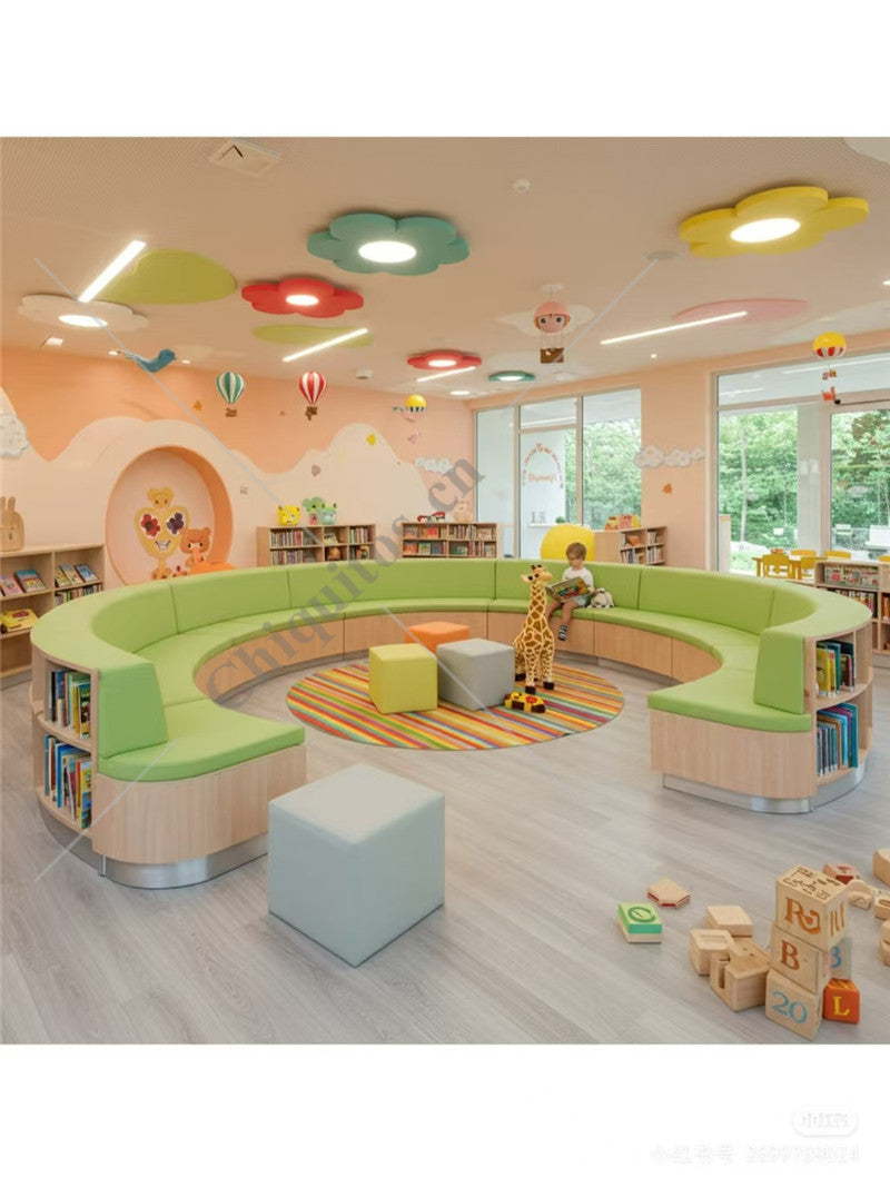 Chiquitos Montessori Kids Library Reading Floor Bookshelf Daycare Cabi ...