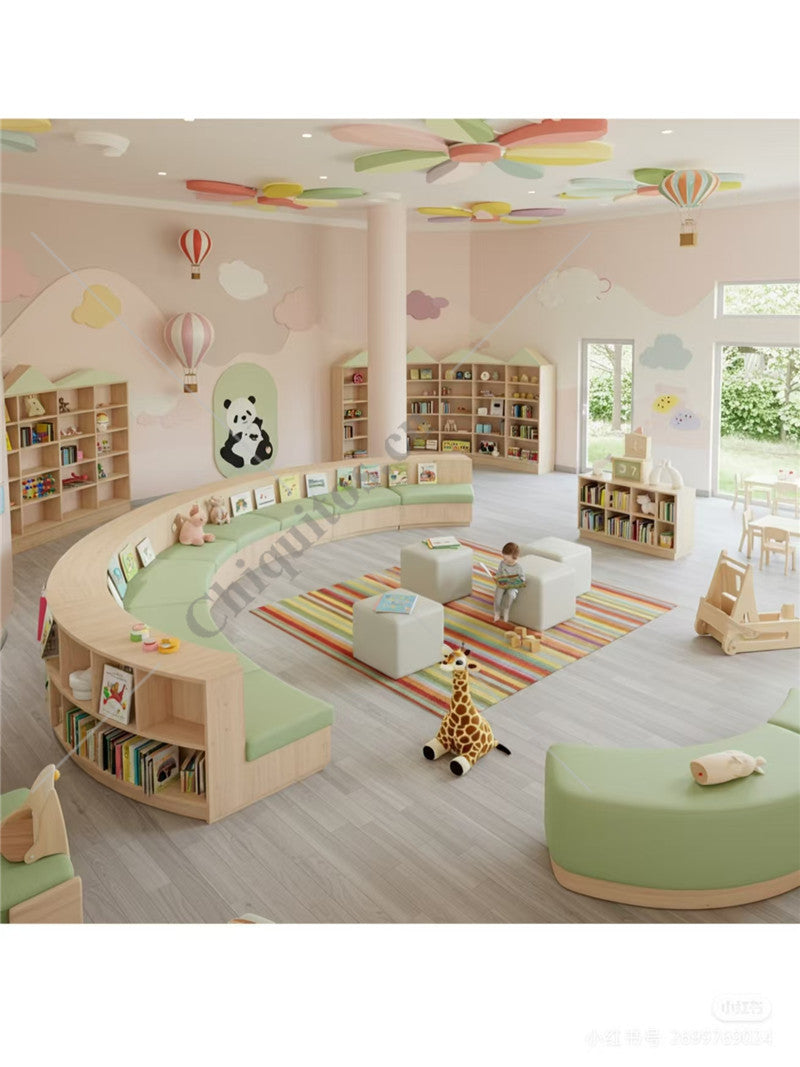 Chiquitos Montessori Kids Library Reading Floor Bookshelf Daycare Cabi ...