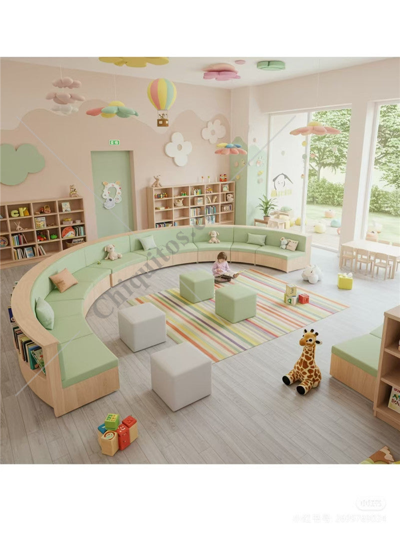 Chiquitos Montessori Kids Library Reading Floor Bookshelf Daycare Cabi ...