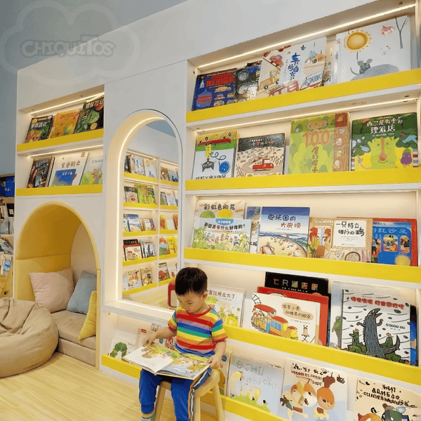 Chiquitos Kids Picture Book Shelf  Wooden Front-Facing Bookshelf for Reading Room Library Kindergarten Montessori Book Organizer