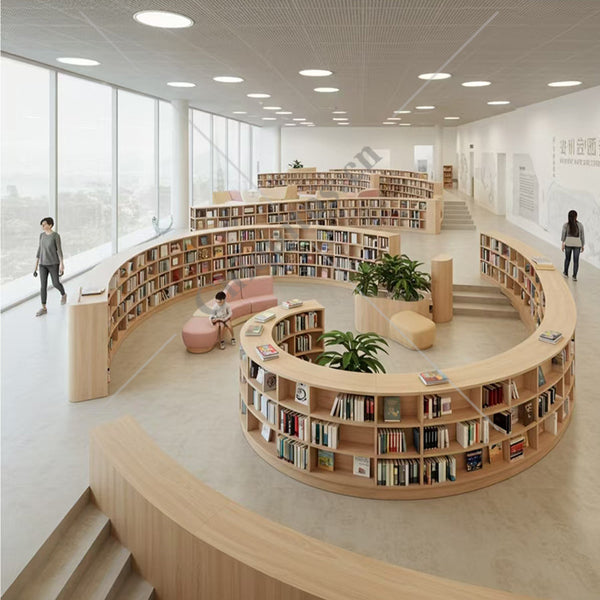 Chiquitos Commercial Project Furniture Bookstore Furniture Cabinets Fixtures Book Display Shelves School Library Self Service