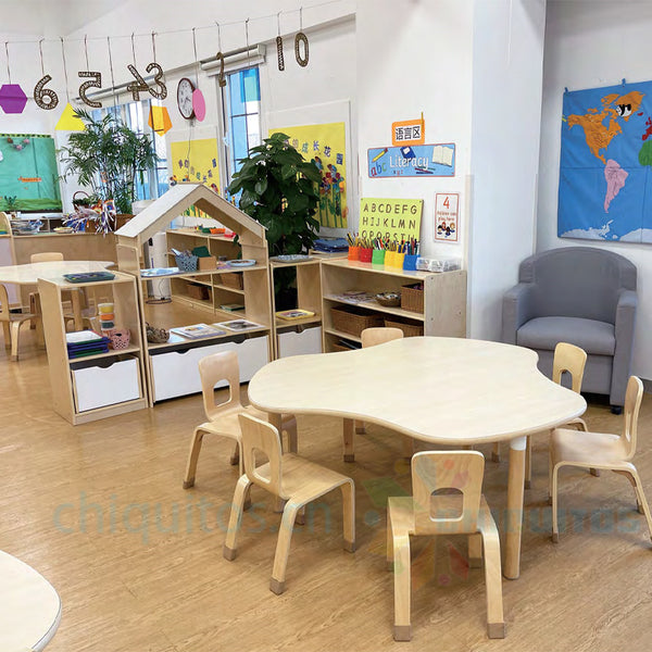 Chiquitos Customized Furniture Table and Chair Nursery Childcare Furniture Wooden Kids Chair Daycare Preschool Primary School