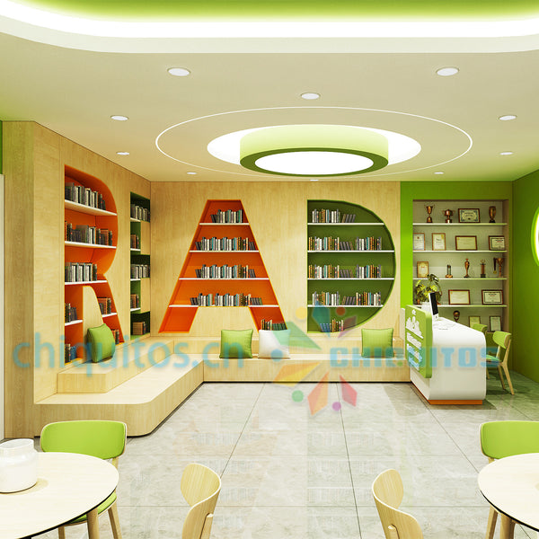Chiquitos-Bookshelf-Alphabet-READ design for kindergarten home daycare center