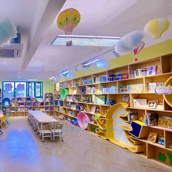 Chiquitos Customized Wooden Bookshelves for Kids Learning Spaces Durable Book Display Storage Furniture for Classrooms or Libraries