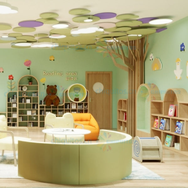 Chiquitos Customized Wooden Reading Corner Furniture for Kids Creative Preschool and Kindergarten Classroom Design