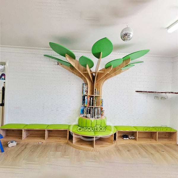 Chiquitos Montessori Classroom Tree Bookshelf  Daycare Reading Learning Center Childcare Kindergarten Bookcase Books Nook