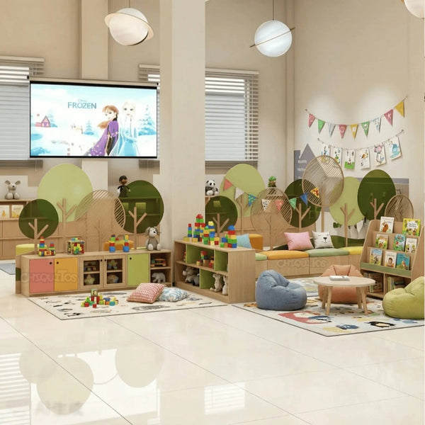 Chiquitos Leaf Shape Kids Partition  Room Divider Nursery Safety Panel Kindergarten Classroom Early Education Center Fence