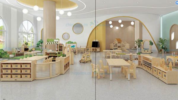 Chiquitos High Quality Montessori Style Wooden Kids Furniture for Early Education Playroom or Kindergarten