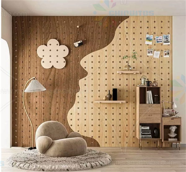 Chiquitos kids library Wall shelf Hole board storage rack living room bedroom wall storage rack Tree modeling shelf