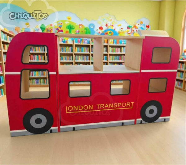 Chiquitos Kids Car Shaped Bookshelf Wooden Cartoon Storage Rack for  Kindergarten Multifunctional Display Shelf for Toys Books