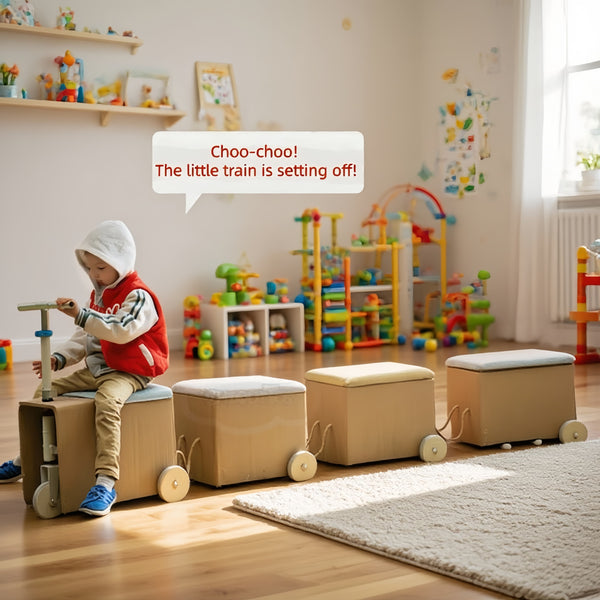 Chiquitos Little Train-Shaped Storage Unit for Fun and Functional Organization Kindergarten Furniture Kids Storage Cabinet