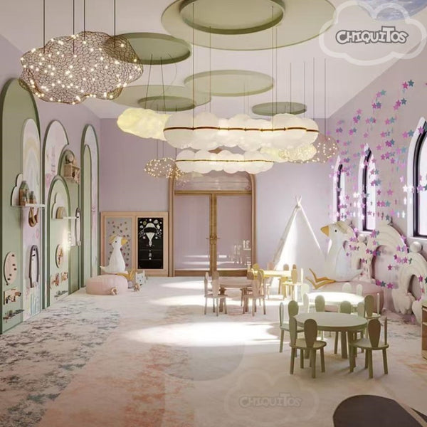 Chiquitos Early Learning Center Decor Sets Montessori Preschool Interior Design Soft Furniture Colorful Classroom Decor for Kids