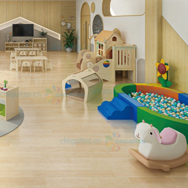 Chiquitos Multifunctional Wooden Kids Play Area Furniture with Ball Pool and Activity Sets for Indoor Use