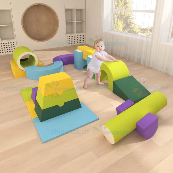 Chiquitos Multi-functional Wooden Slide and Climbing Play Set for Kids Indoor Playground and Activity Center