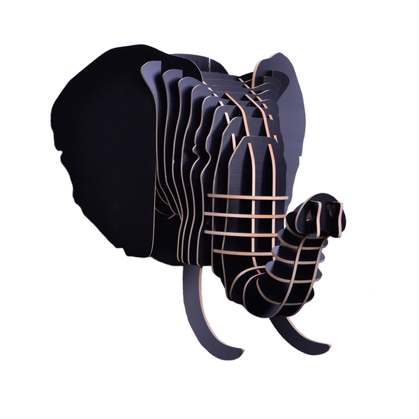 Chiquitos Nordic creative simple Wooden Elephant Trophy Animal Head 3D Wall Art Hanging