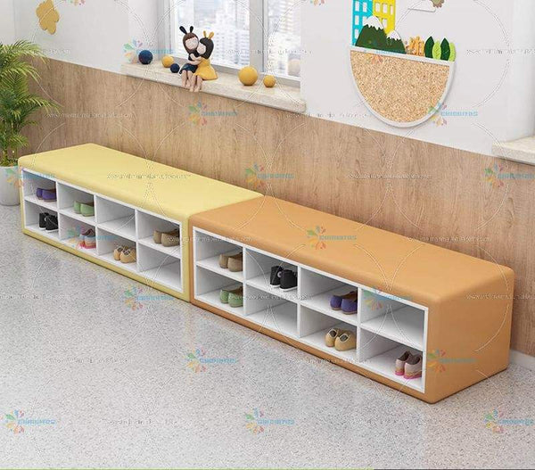 Chiquitos Sofa Stool Training Institutions Shoe Stool Long Shoe Cabinet for Early Childhood Education Dance Classroom Center