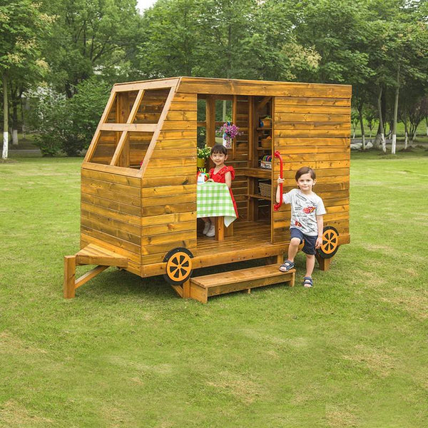 Chiquitos Premium Wooden Toy Truck Playhouse Kit Outdoor Camping Vehicle A surprise gift for children Kindergarten Daycare