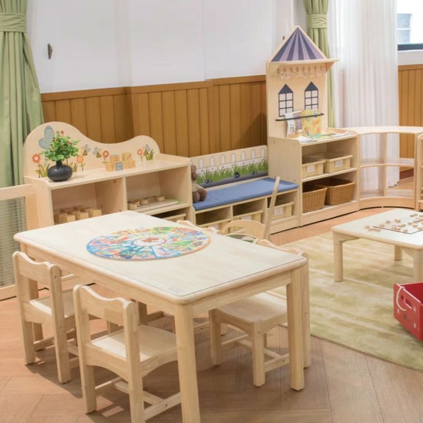 Chiquitos Customized Furniture Table And Chair Nursery Childcare Furniture wooden kids chair Daycare Preschool Primary School