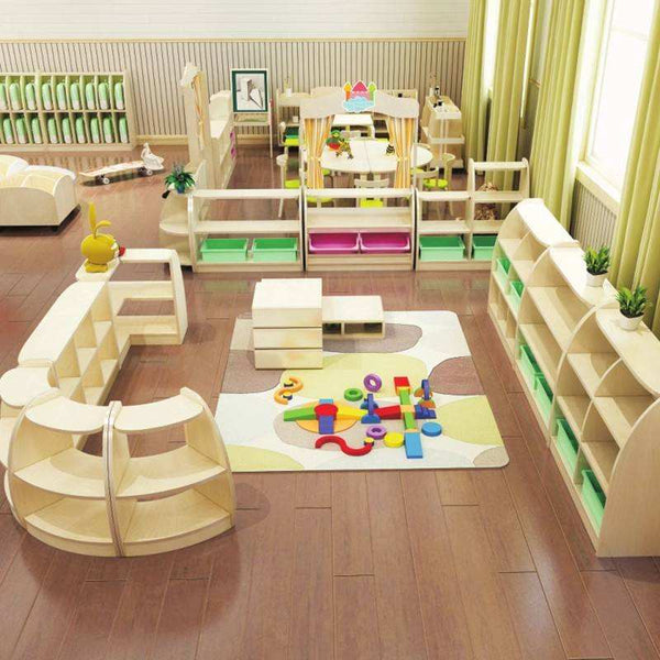 Chiquitos sectional Toy Cabinet Combination Sensory Area Sofa Reading Corner Picture Book Shelf Teaching Aids Display Shelf Cabinet