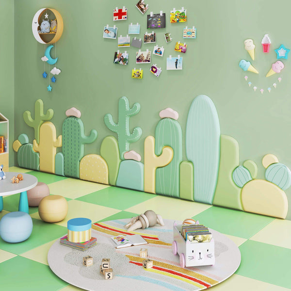 Chiquitos Kindergarten early education center Children's room anti-collision modular wall enclosure decoration background wall sticker