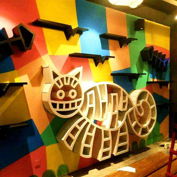 Chiquitos Bookshelves Book Rack Popular Storage Library Office Bulk Dinosaur Bookshelf Full wall Cat shape bookcase