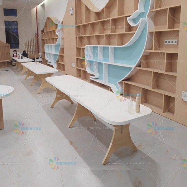 Chiquitos Customized Bookcase Design Creativity Whale Bookcase Full Wall Book Display Shelf Kindergarten School kids Furniture