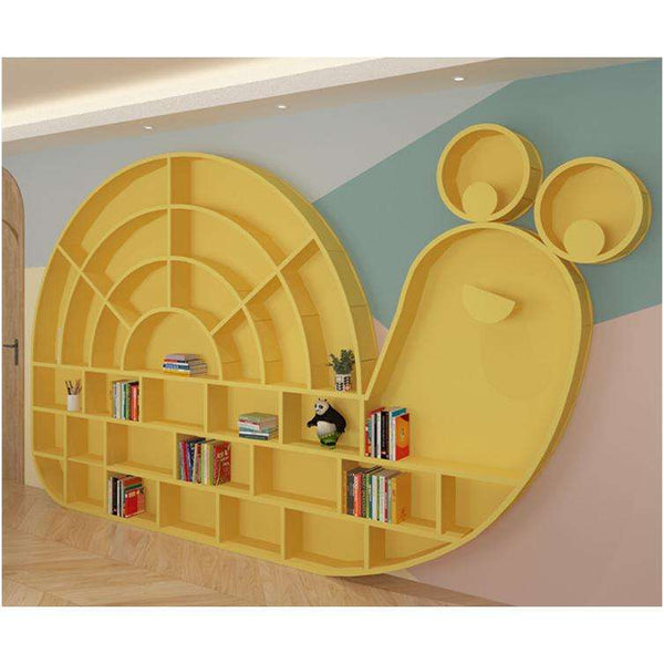 Chiquitos Book Shelf Wholesale Book Rack Library Children Sling Kids Bookshelf Snail shape school library bookshelf