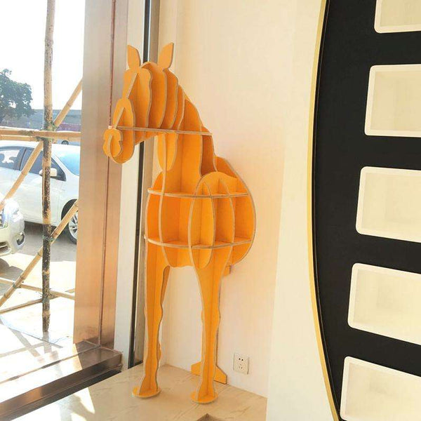 Chiquitos Creative Bookshelf Furniture Living Room Office White Storage Horse shape Book Shelf school library furniture