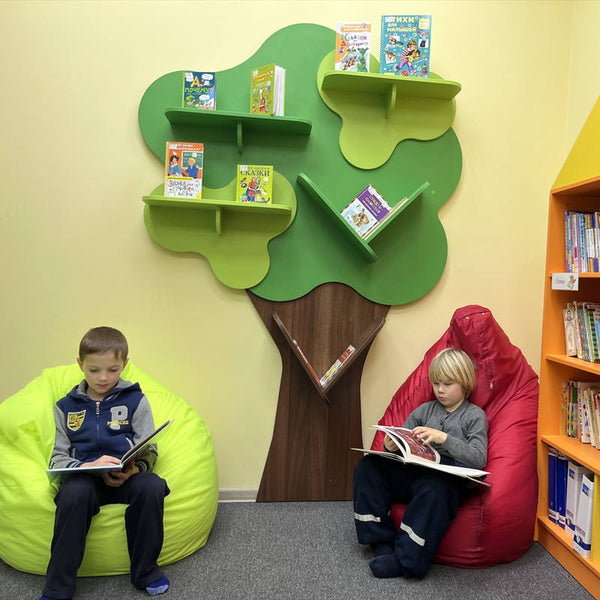 Chiquitos Shelf Bookshelf Wood Storage Display Rack Storage Bookcase for and Books Wall Tree Wooden Kids Bookshelf kids library