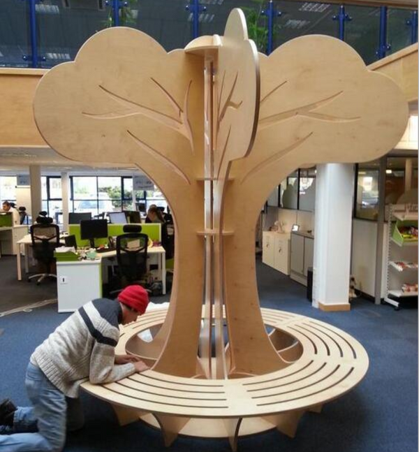 Chiquitos Creative tree decoration office area sitting area seating tree bookshelf kindergarten school library hall display rack