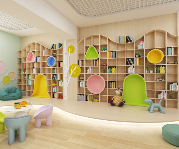 ChiquitosCustomized irregular furniture cabinet staircase bookshelf children's room bookshelf school corridor reading area