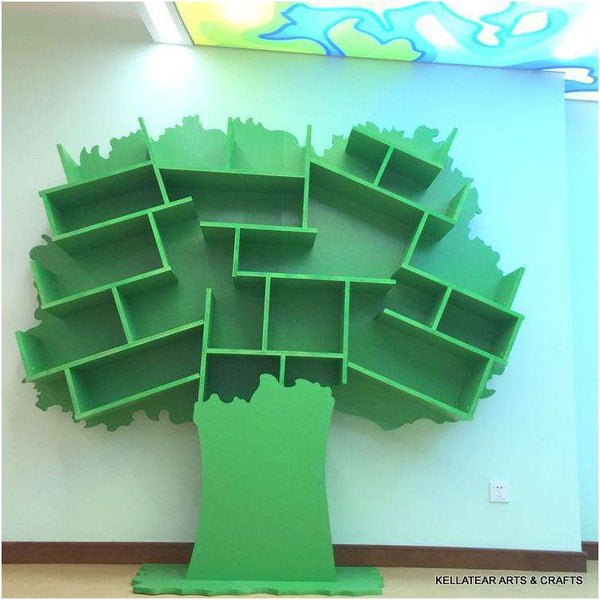 Chiquitos Creative Library Kindergarten Tree Shaped Australia Hot Sale Kids Library Furniture 1/2 Half Wooden Reading Bookshelf