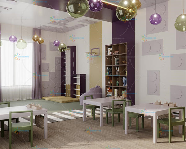 Chiquitos Montessori Kindergarten Preschool Children Furniture Nursery Day-Care Classroom decor animal design tables and chairs