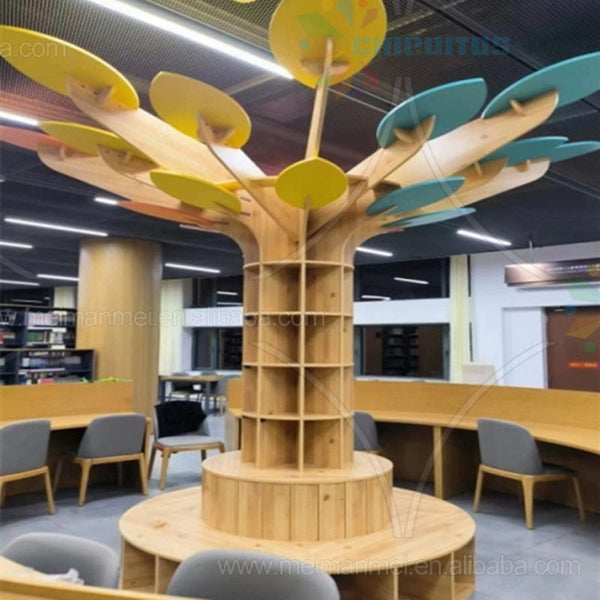 Chiquitos New style tree bookcase Australia Hot Sale Kids Library Furniture Wooden Reading Tree Shape Bookshelf kids library