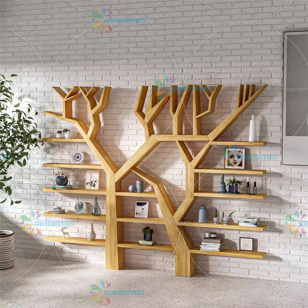 Chiquitos Creative Art Simple Modern Tree Bookcase Shelf Bookcase Office Multi-Layer Partition Shelf Children Floor Reading Shelf