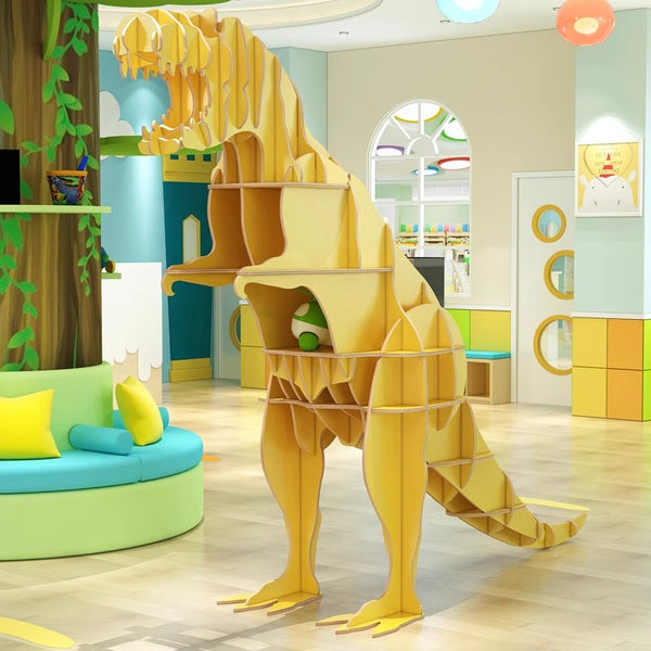 Chiquitos dinosaur bookshelf storage rack floor display rack furnishings shop window decoration scene layout and decorations