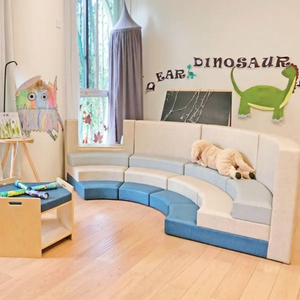 Chiquitos Kindergarten Sofa Seating Group Furniture For Kids To Rest Sectional Creative Combination Sofa With Ladder For Kid