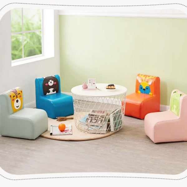 Chiquitos Red Backrest Modular Small Sofa Chair Cute Cartoon Animal Chair Boys And Girls Kindergarten Children'S Reading Network