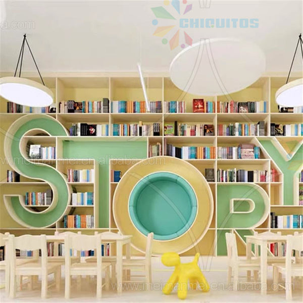 Chiquitos Kindergarten Library Room Montessori Furniture Set Bookshelf For Childcare Daycare Kids' Shelves Reading Corner Room