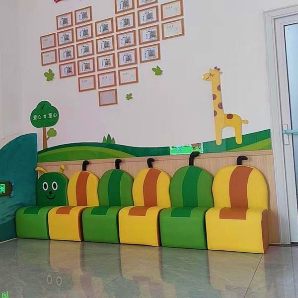 Chiquitos Children's Modular Sofa Chair Caterpillar Small Sofa Kindergarten Reading Area Early Education Reading Corner Sofa