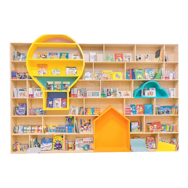 Chiquitos Large Bookcase Cabinet Kindergarten Wall Bookshelf Cute chicken-shaped bookcase classroom furniture for kindergarten