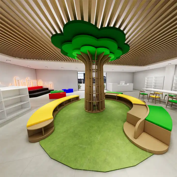 Chiquitos Children's Furniture Display Tree Kindergarten Environmental Design Library Furniture Kids Daycare Wooden Reading Room