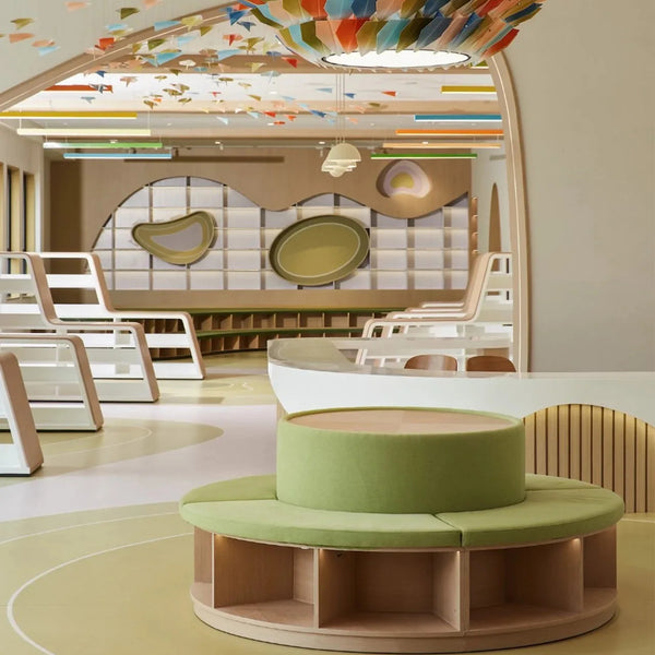 Chiquitos School kindergarten bookcase library reading room round pillar bookcase square pillar round cylindrical bookcase