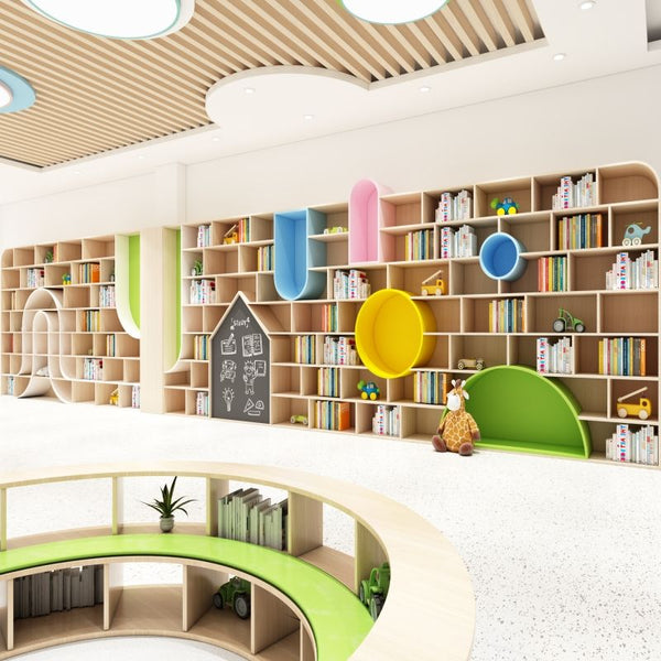Chiquitos Full Wall Bookshelf-Supports Customization school library furniture child bookcase corner bookcase Australia Hot Sale