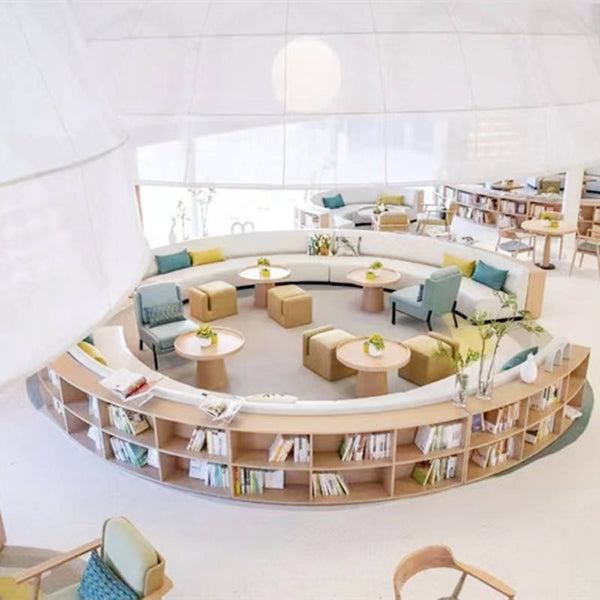 Chiquitos Customized Furniture Curved Sitting Stools Sofas With Storage Cabinets For Office Bags Bank Rest Library Reading Areas