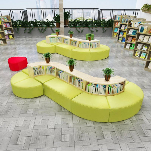 Chiquitos School library office rest area bookshelf community reading room hospital waiting area special-shap combined sofa